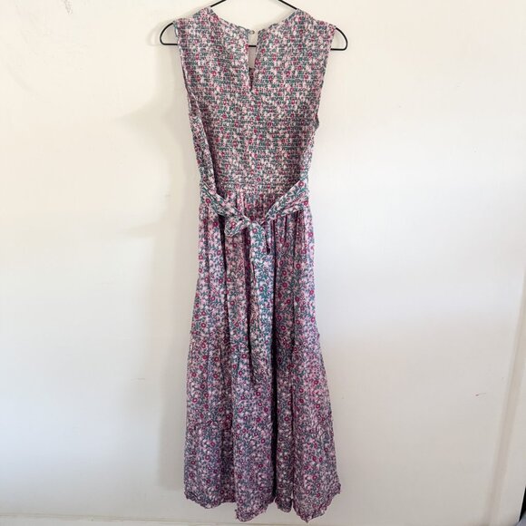 Banjanan Isha Scatter Floral Wild Rose Midi Dress L - Picture 9 of 9